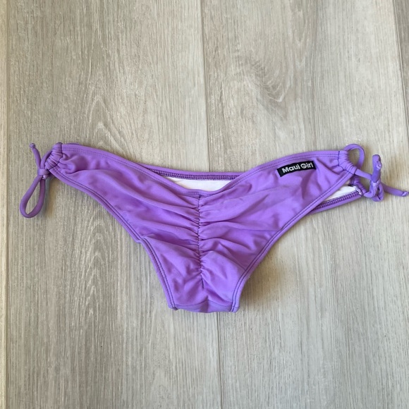 Maui Gurl Bright Purple Tie Bikini Bottom - Picture 2 of 2
